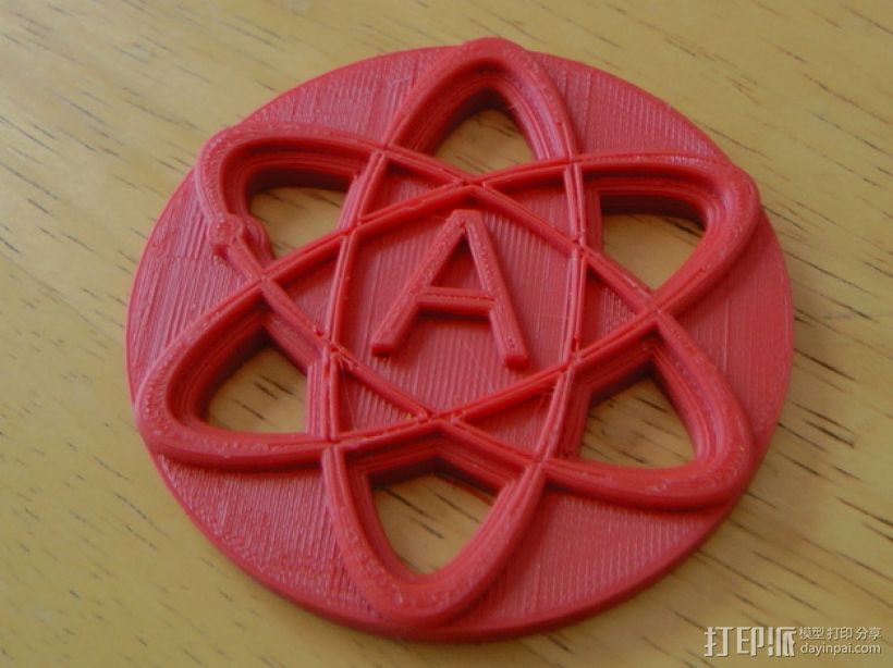 原子结构图装饰品 3D打印模型渲染图