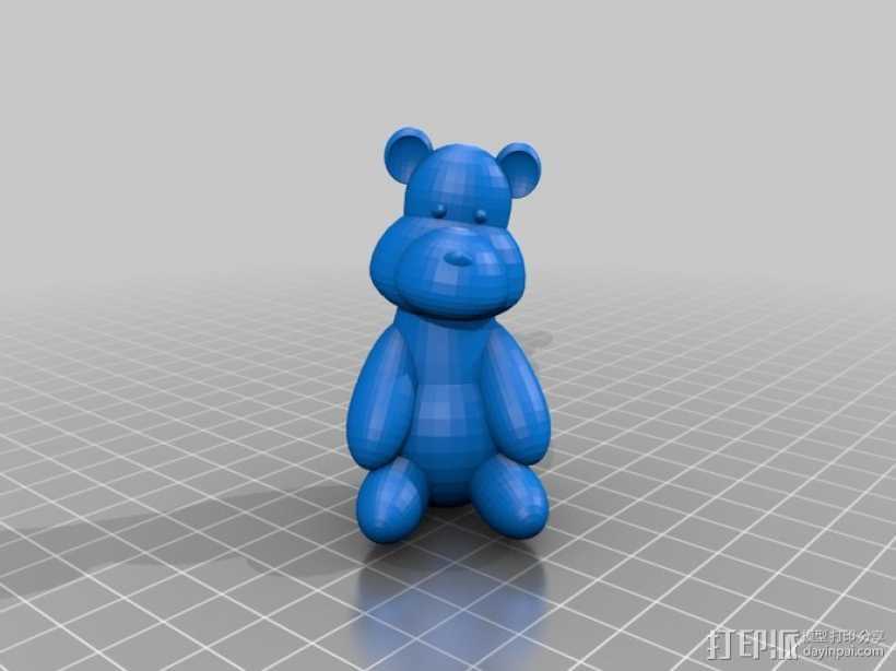 泰迪熊 3D打印模型渲染图