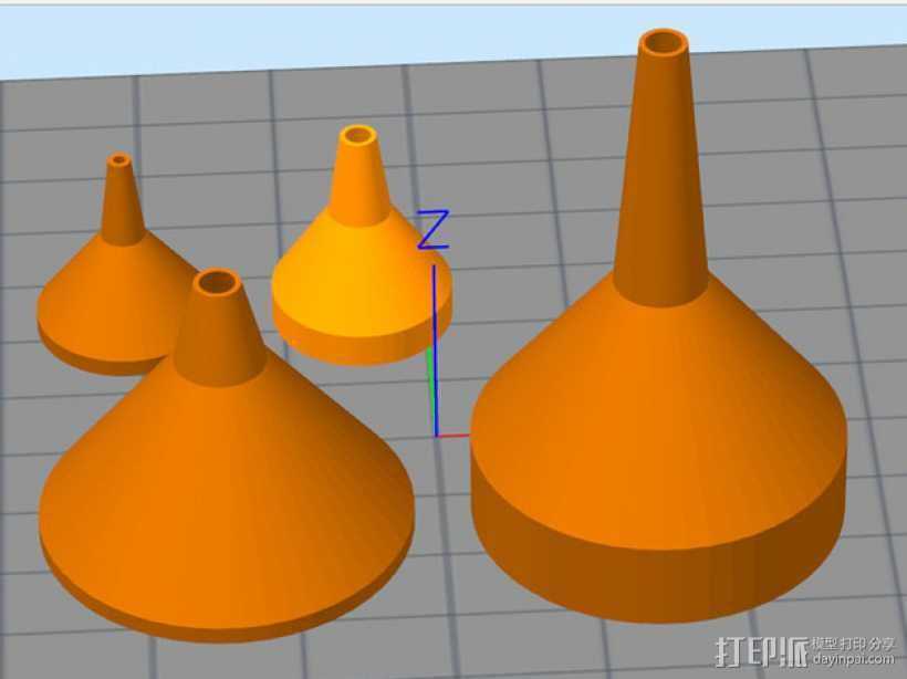 长颈漏斗 3D打印模型渲染图