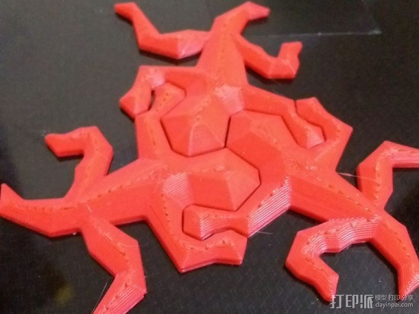 埃舍尔蜥蜴 3D打印模型渲染图