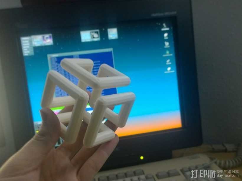 硅谷图形公司立方体标志 3D打印模型渲染图