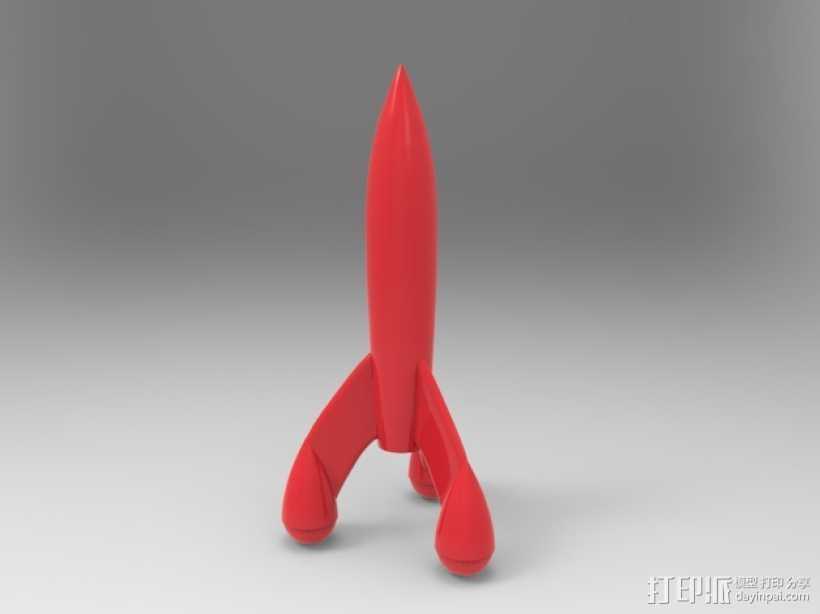 火箭模型  3D打印模型渲染图