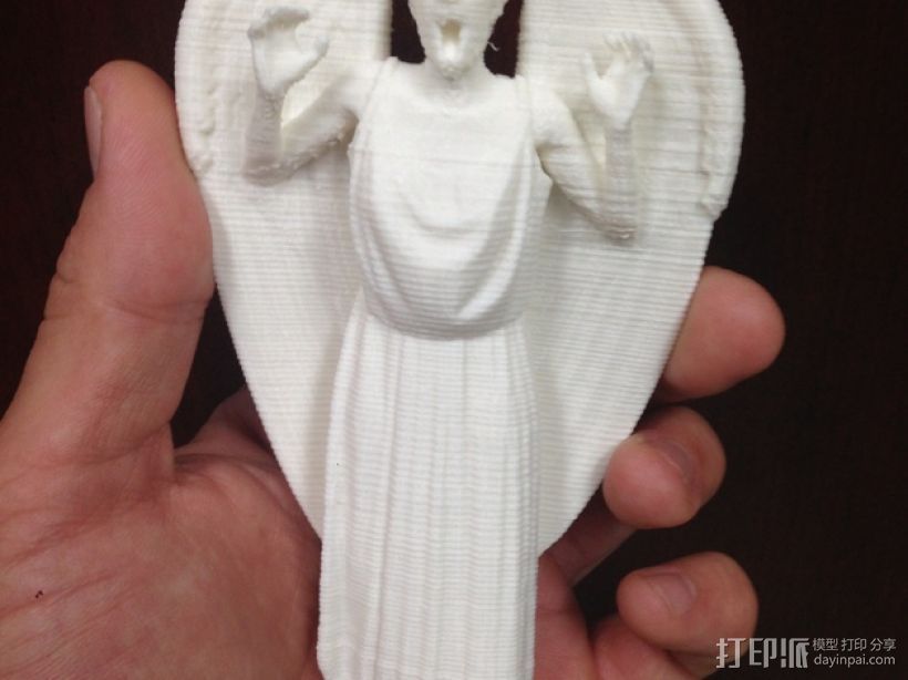 哭泣的天使 雕塑 3D打印模型渲染图