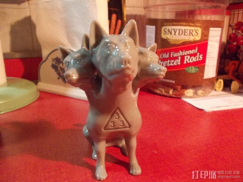 地狱犬 雕塑 3D打印模型渲染图