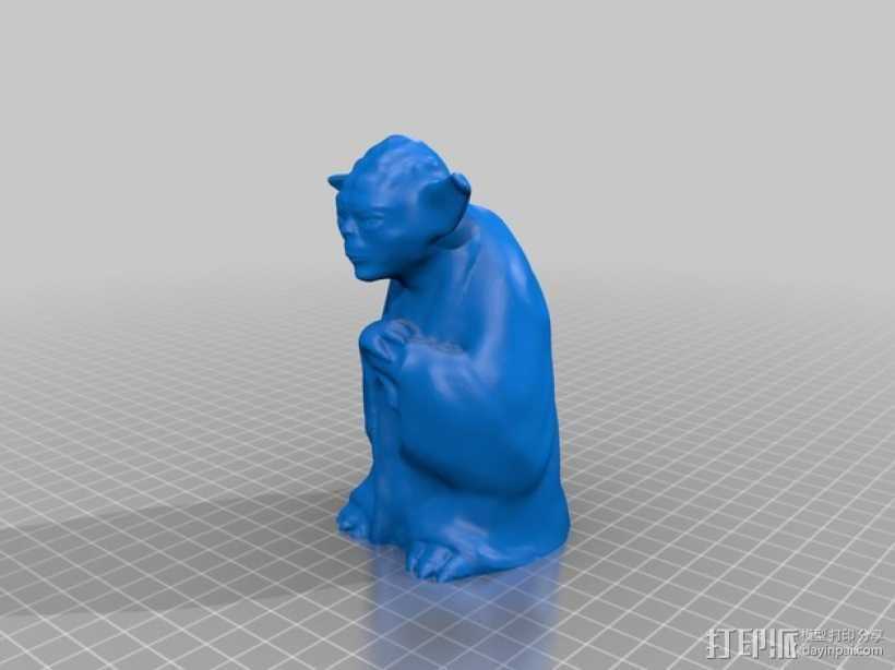 尤达大师 3D打印模型渲染图