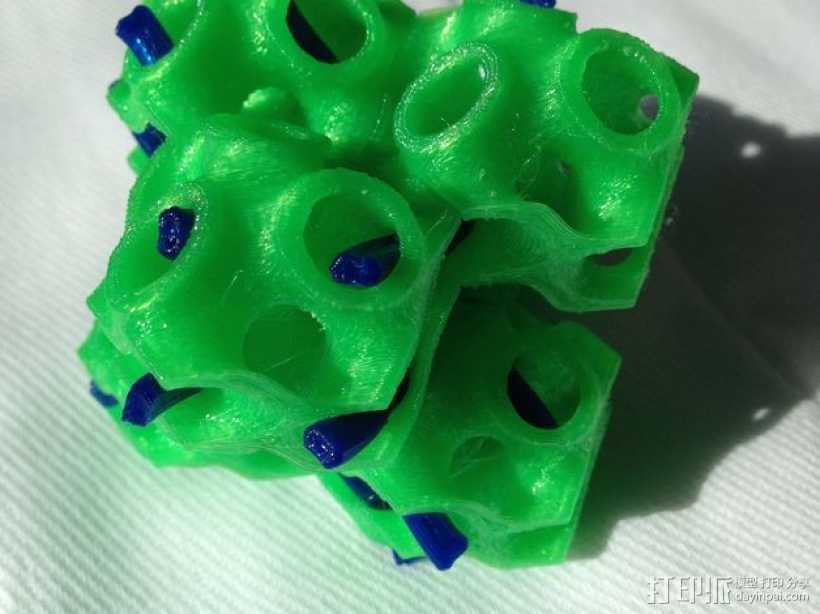 螺旋二十四面体 3D打印模型渲染图