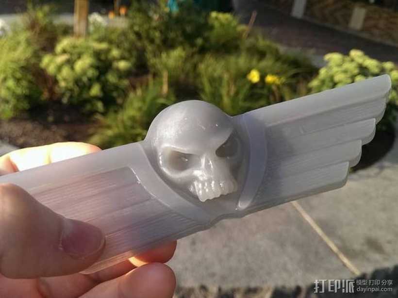 飞行的骷髅头 3D打印模型渲染图