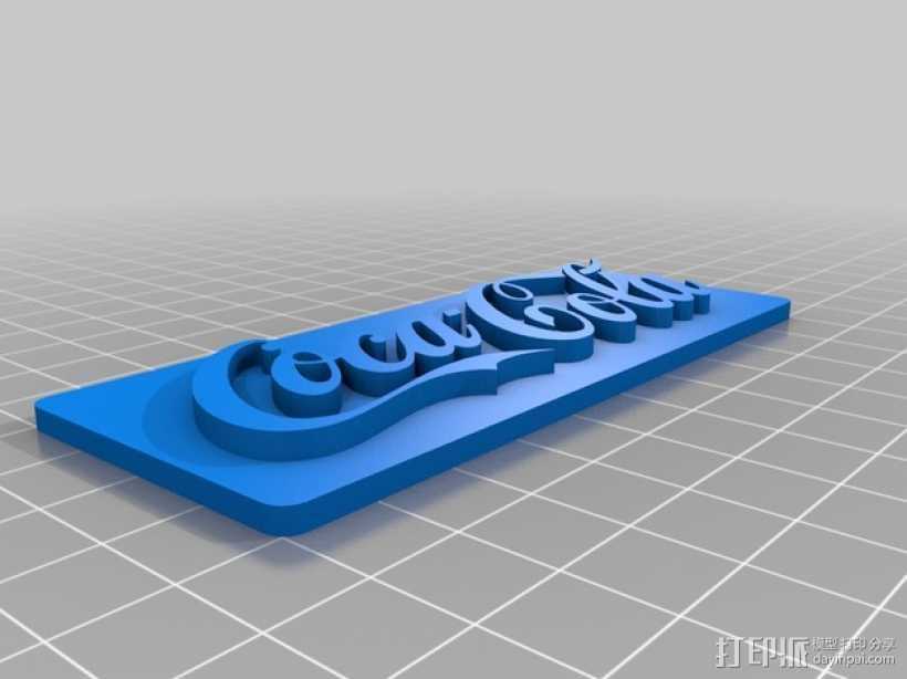 可口可乐标识 3D打印模型渲染图
