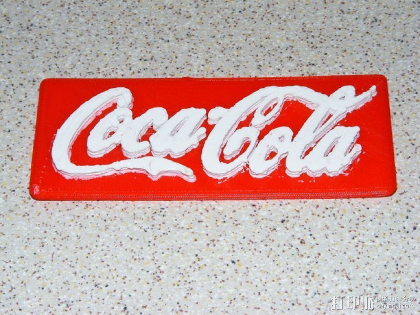 可口可乐Logo 3D打印模型渲染图