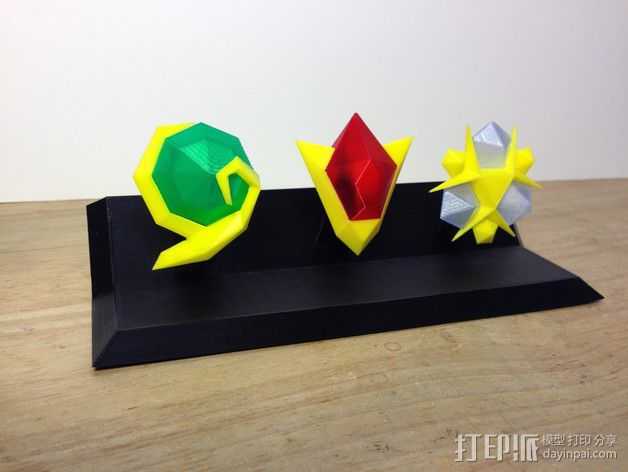 《塞尔达：时之笛》灵魂石 3D打印模型渲染图
