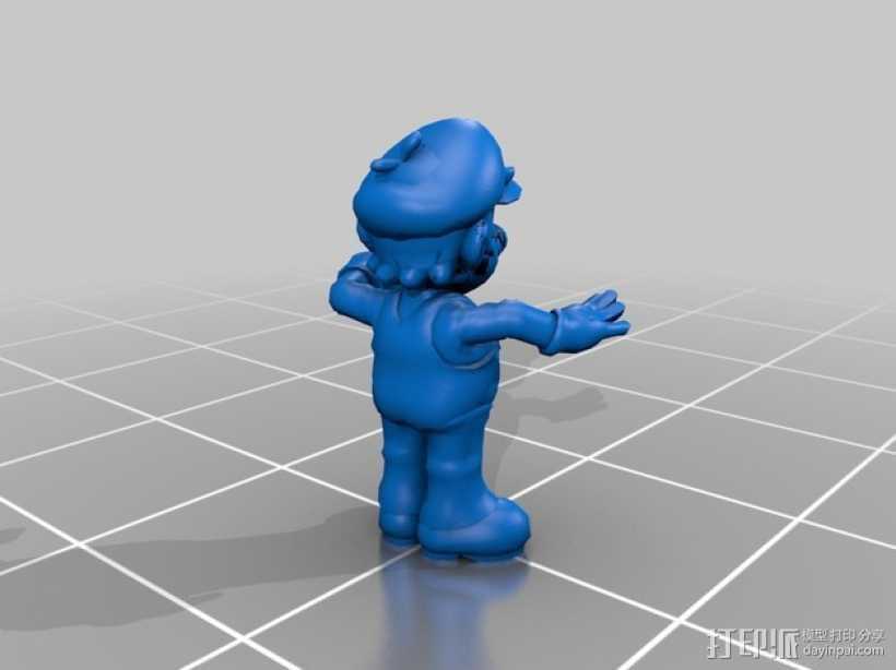 愤怒的马里奥 3D打印模型渲染图