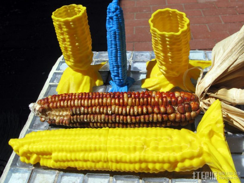 玉米型容器 3D打印模型渲染图