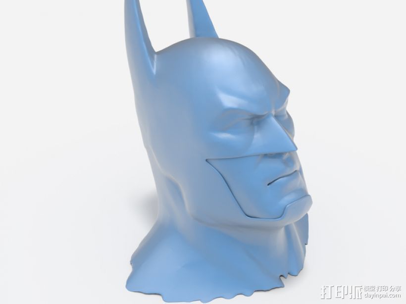 蝙蝠侠头像 3D打印模型渲染图