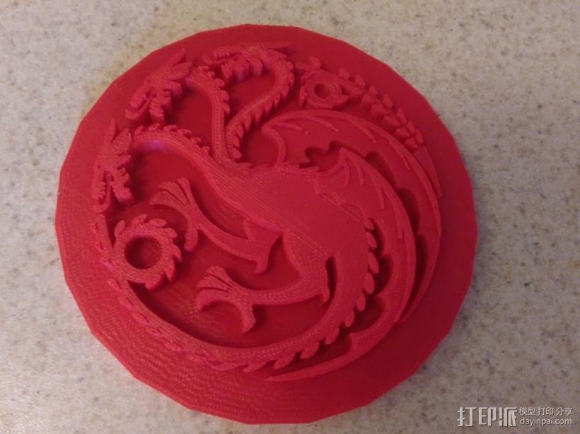 Targaryen火龙 3D打印模型渲染图