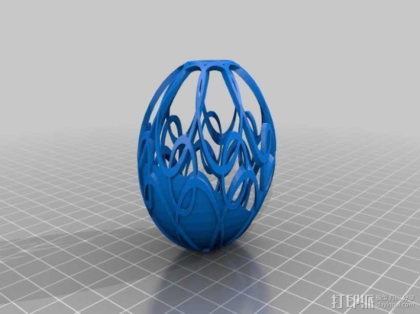 镂空花瓶 3D打印模型渲染图