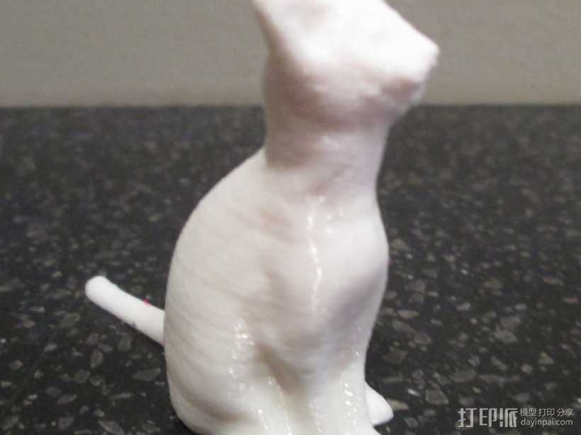 小猫咪 3D打印模型渲染图