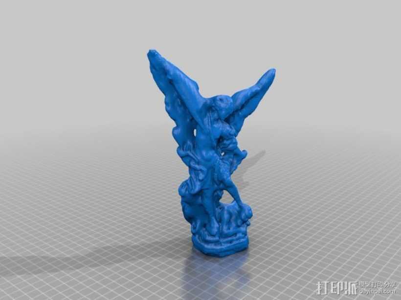 米迦勒michael雕塑模型 3D打印模型渲染图