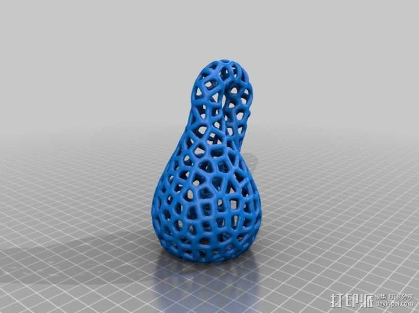 泰森多边形 克莱因瓶 3D打印模型渲染图