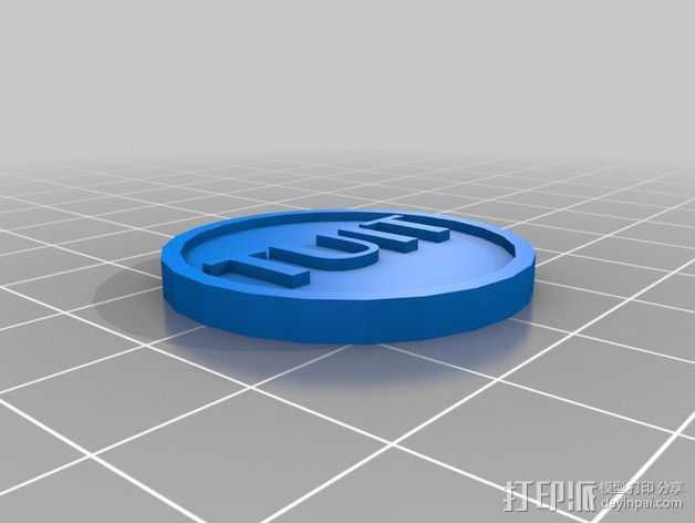 TUIT徽章  3D打印模型渲染图
