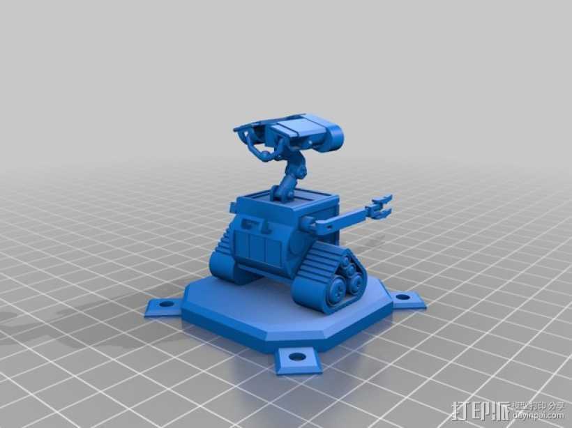 皮克斯的瓦力机器人 3D打印模型渲染图