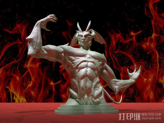 邪恶的人 V2 3D打印模型渲染图