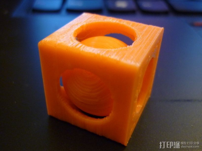 被圈住的球 3D打印模型渲染图
