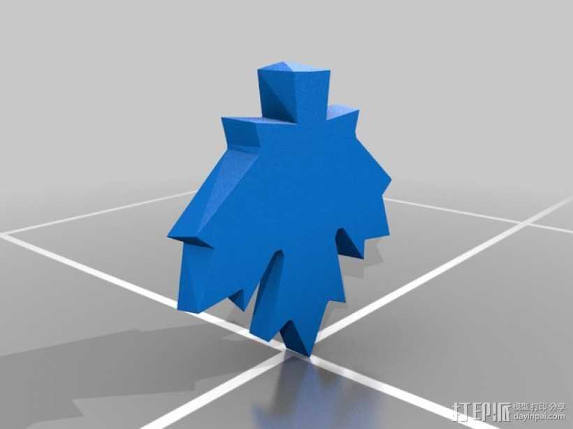 枫叶 3D打印模型渲染图