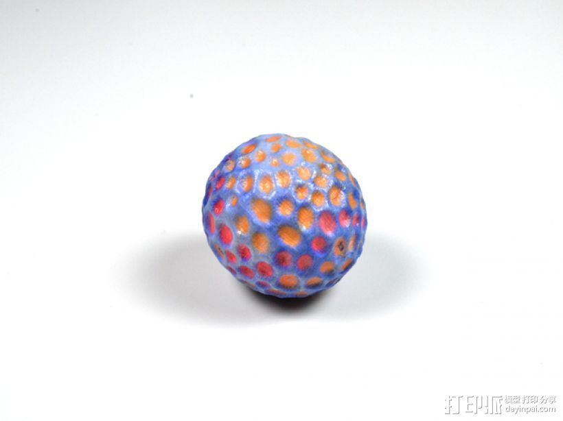 小彩球 3D打印模型渲染图