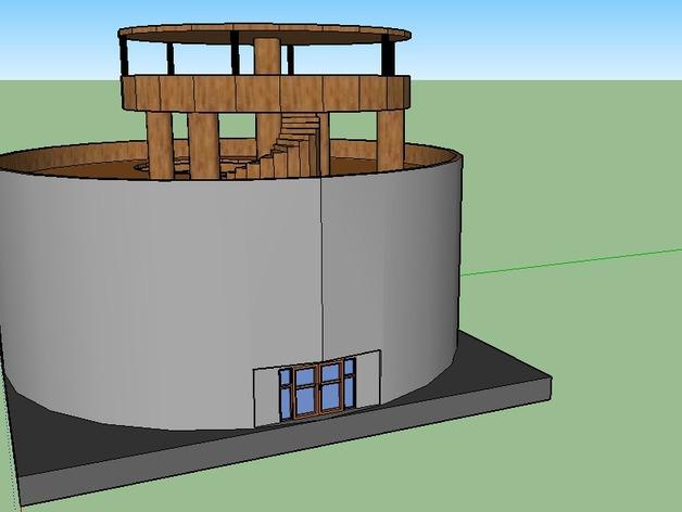 圆形建筑 模型