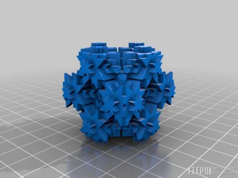 分形几何体 3D打印模型渲染图