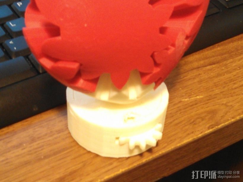 齿轮心盒子 拇指驱动器 3D打印模型渲染图