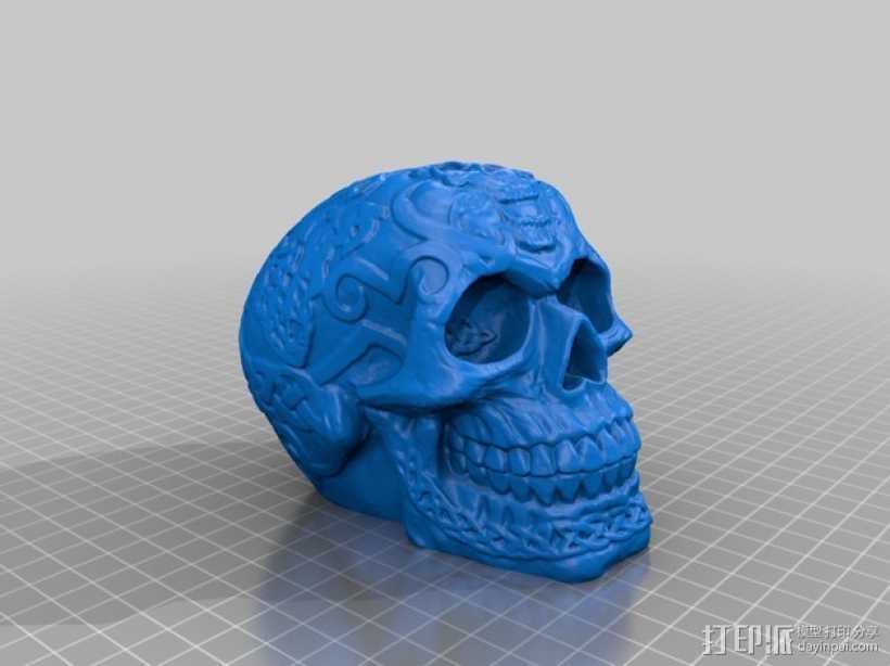 凯尔特头骨 3D打印模型渲染图