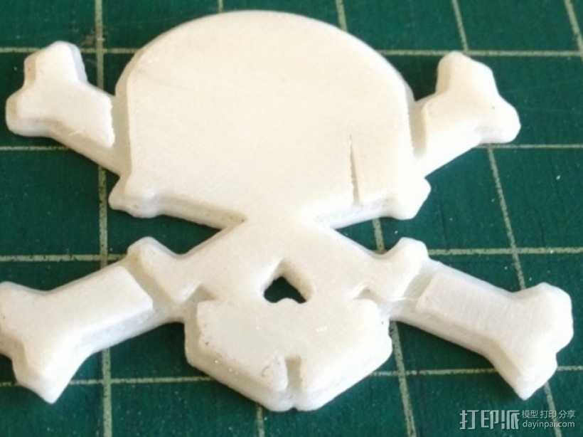 头骨和十字骨架 3D打印模型渲染图