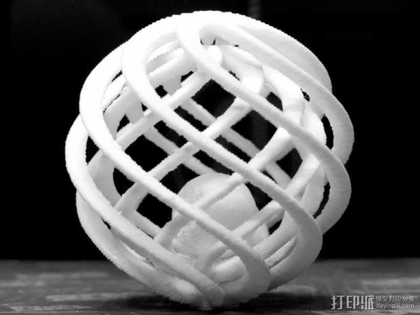 巢状式小球 3D打印模型渲染图