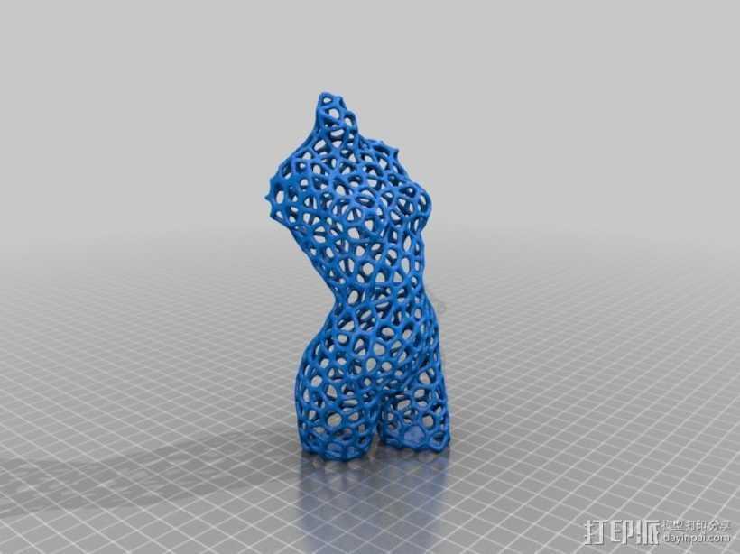 粉红女郎 雕塑模型 3D打印模型渲染图