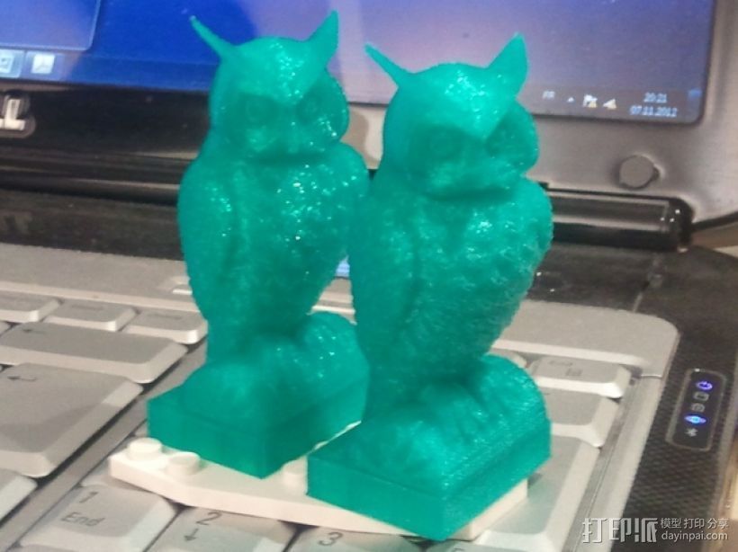 猫头鹰模型 3D打印模型渲染图