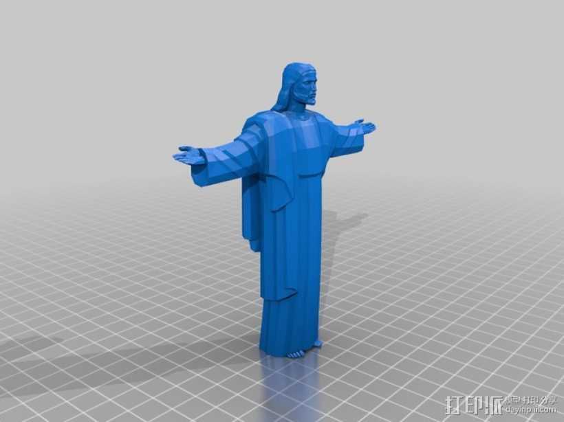 耶稣雕像 3D打印模型渲染图