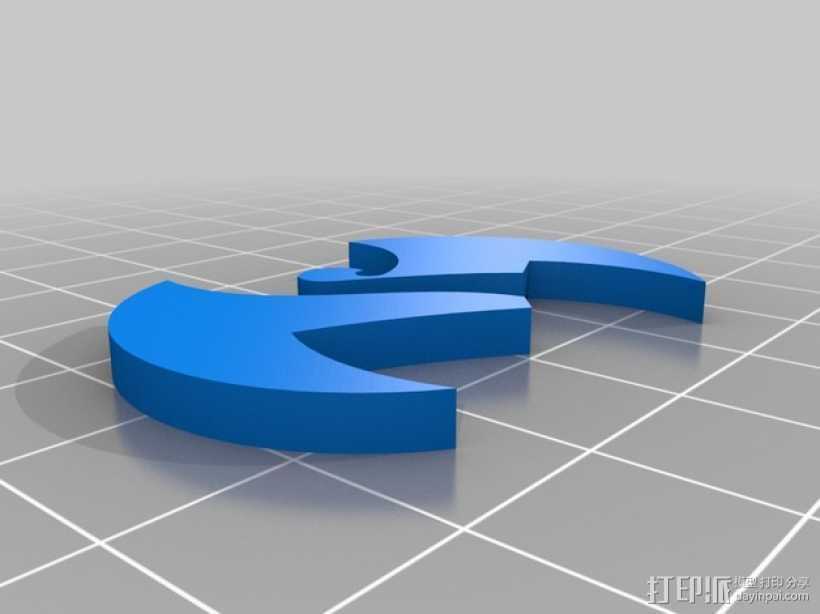 音符标志 3D打印模型渲染图