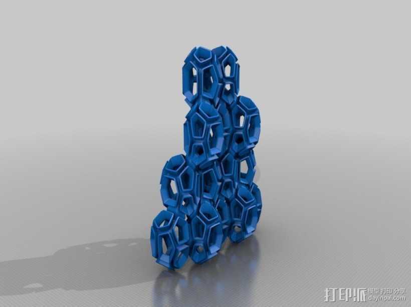 空心水晶 3D打印模型渲染图