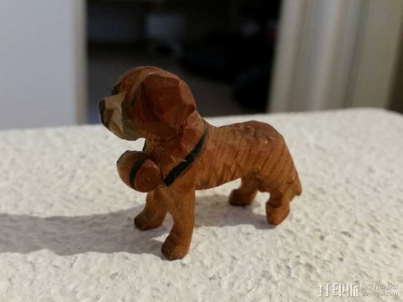 圣伯纳德犬 3D打印模型渲染图