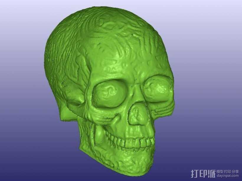凯尔特中空骷髅 3D打印模型渲染图