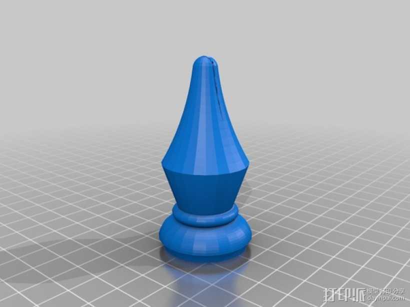 旗杆帽 3D打印模型渲染图