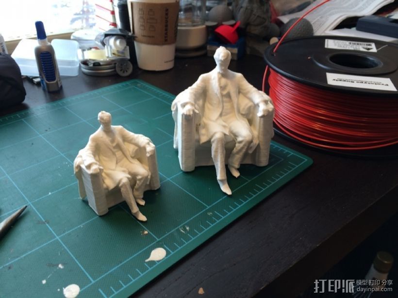 亚伯拉罕林肯雕塑模型 3D打印模型渲染图