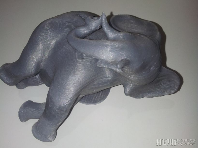 大象存钱罐 3D打印模型渲染图