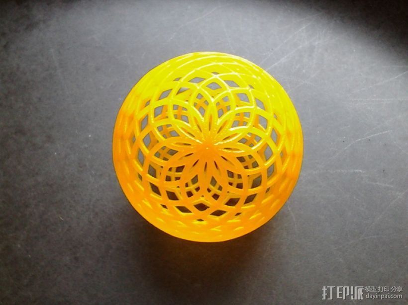 菱格纹球体 3D打印模型渲染图