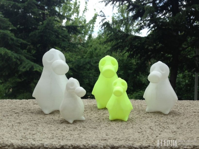 企鹅模型 3D打印模型渲染图