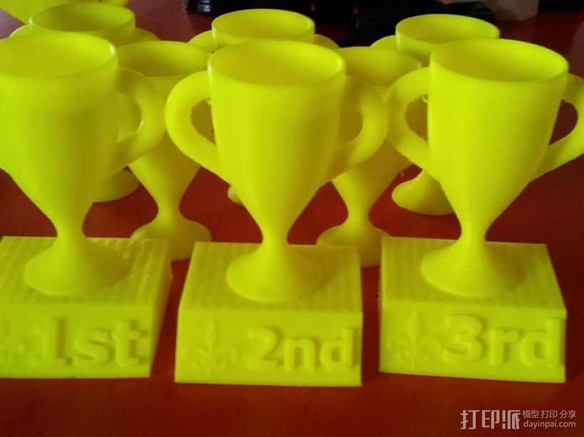 1,2,3名奖杯 3D打印模型渲染图