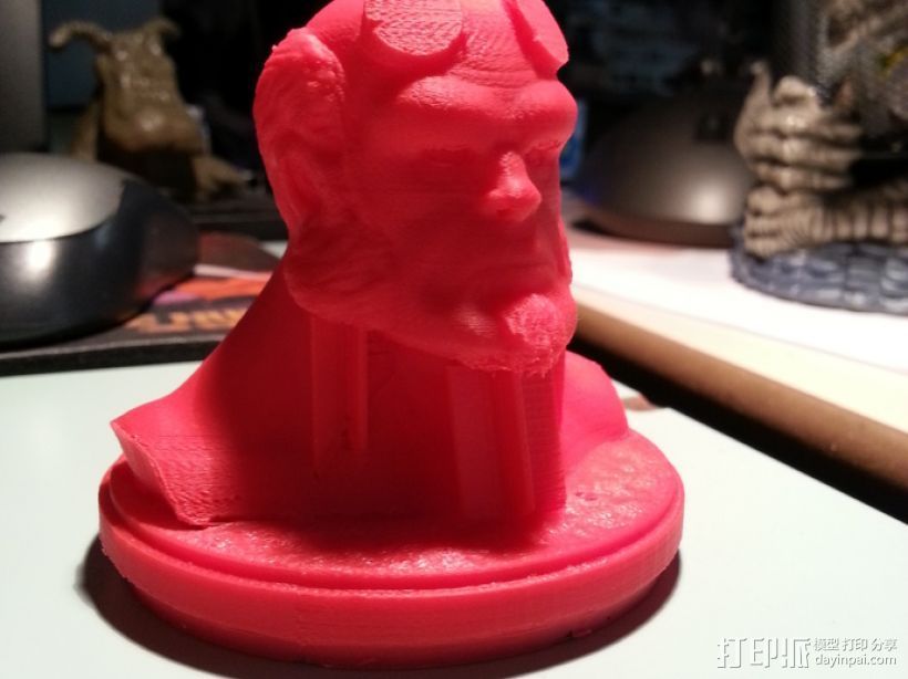 地狱男爵半身像模型 3D打印模型渲染图