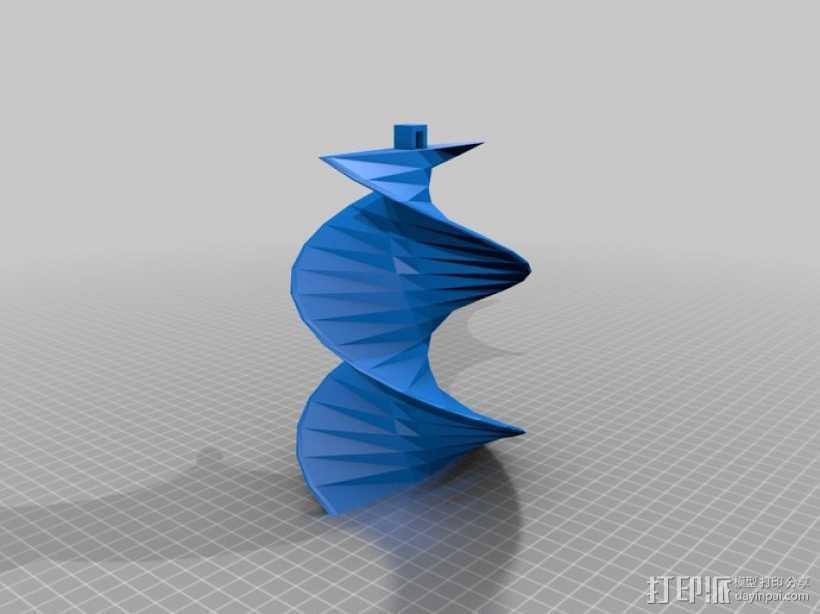 螺旋叶片 3D打印模型渲染图