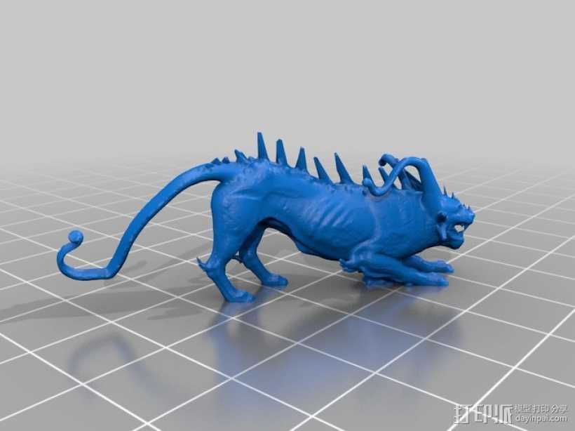 龙狮模型 3D打印模型渲染图